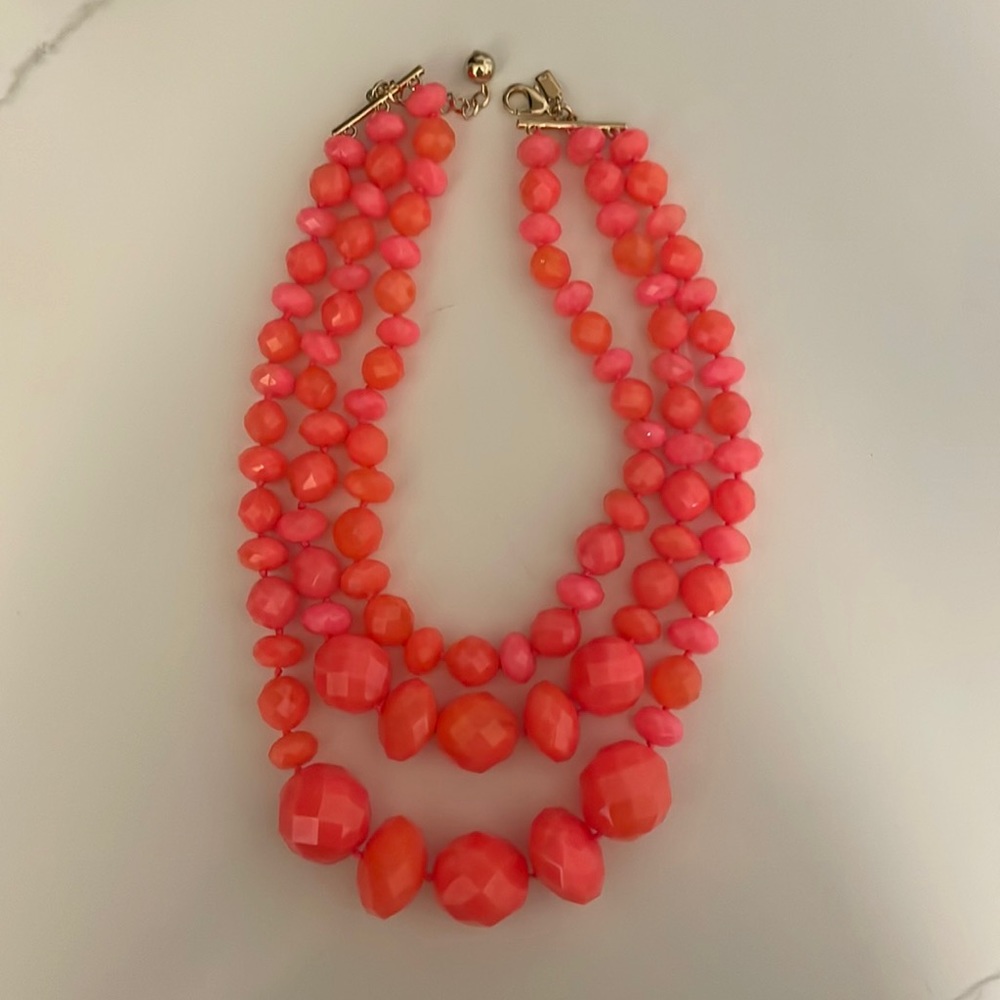 Kate Spade Costume Jewelry Hot Pink Necklace NWOT